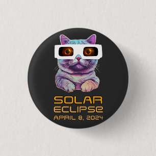 Solare Finsternis mit Katze Button