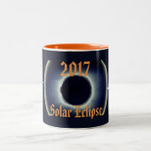Solare Phasen 2017 Zweifarbige Tasse (Mittel)