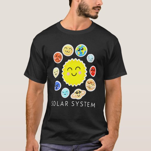 Solare Raumplaner für Jungen, Mädchen und Kinder T-Shirt (Vorderseite)