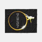 Solareclipse-Feuerwehrmann-Mond-Feuerwehrmann Fleecedecke (Vorderseite (Horizontal))