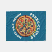 Solareclipse-Pizza-Finsternis-Illustration Fleecedecke (Vorderseite (Horizontal))