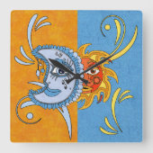 SolarEclipse Quadratische Wanduhr (Vorderseite)