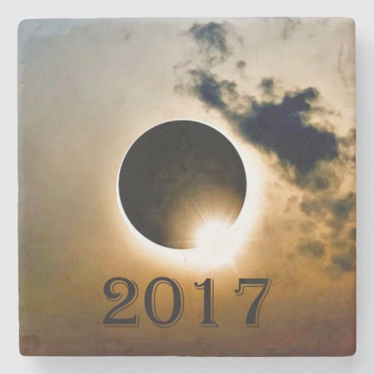 Solareklipse 2017, MarmorUntersetzer Steinuntersetzer (Vorderseite)