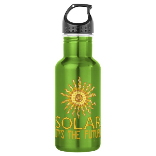 Solarenergie Edelstahlflasche (Vorderseite)