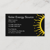 Solarenergie-Geschäftskarten Visitenkarte (Vorderseite)