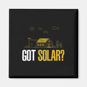 Solarenergie Got Solarpaneele Funny Solar Power Magnet
