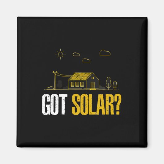 Solarenergie Got Solarpaneele Funny Solar Power Magnet (Vorne)