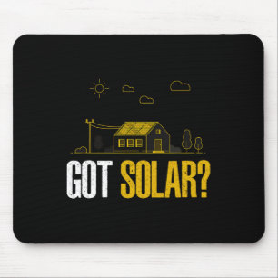 Solarenergie Got Solarpaneele Funny Solar Power Mousepad