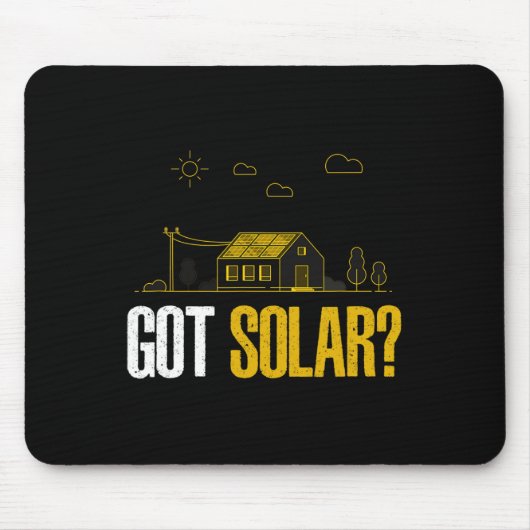 Solarenergie Got Solarpaneele Funny Solar Power Mousepad (Vorne)