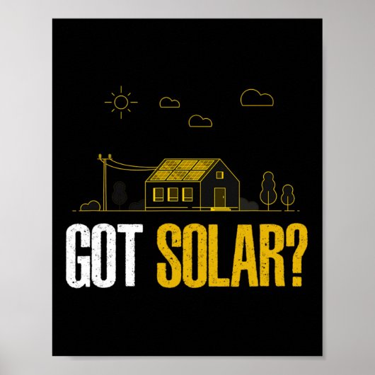 Solarenergie Got Solarpaneele Funny Solar Power Poster (Vorne)