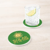 Solarenergie Sandstein Untersetzer (Seite)