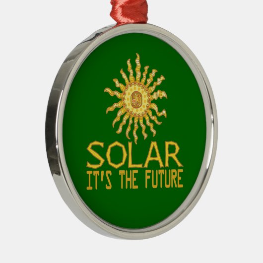 Solarenergie Silbernes Ornament (Rechts)