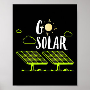 Solarenergieanlagen gehen zu Sonnenenergie-Sonnene Poster