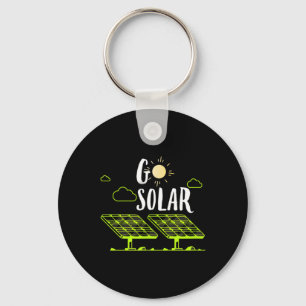 Solarenergieanlagen gehen zu Sonnenenergie-Sonnene Schlüsselanhänger