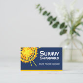 Solarenergietechniker individuell anpassbar visitenkarte (Stehend Vorderseite)