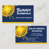 Solarenergietechniker individuell anpassbar visitenkarte (Vorne/Hinten)