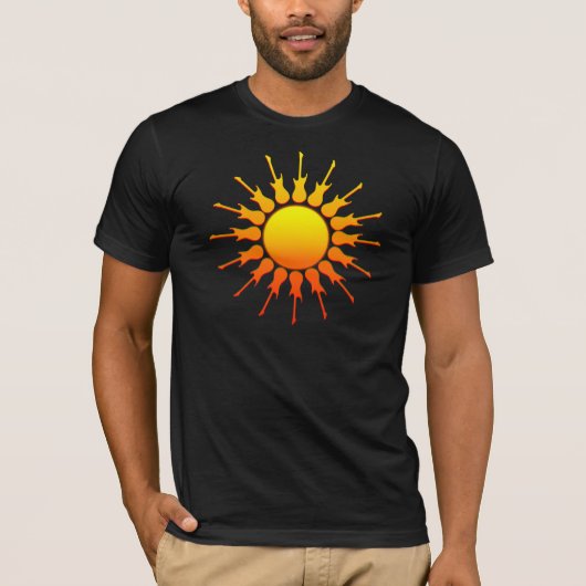 Solarfelsen, Sun mit Gitarren-Strahlen mit T-Shirt (Vorderseite)