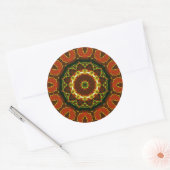 SolarFire: Floral Batik Geometric Art Sticker (Umschlag)