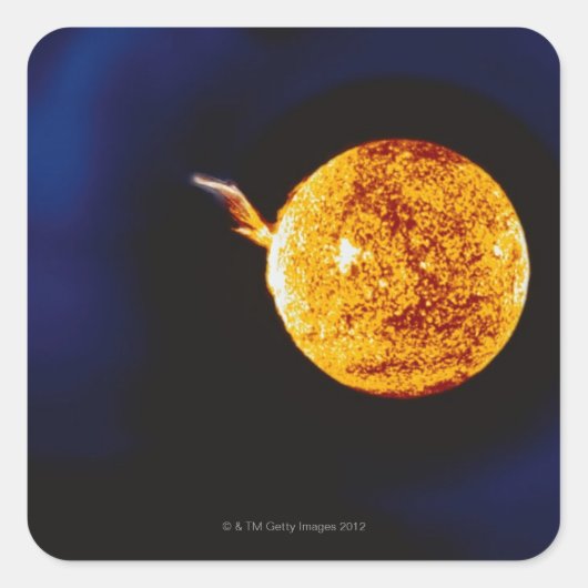 Solarflare Quadratischer Aufkleber (Vorderseite)