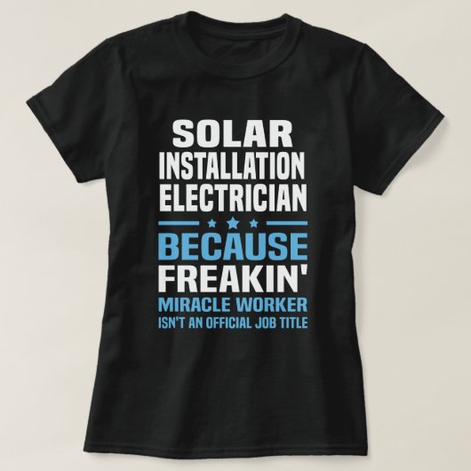 Solarinstallationselektrischer T-Shirt (Design vorne)