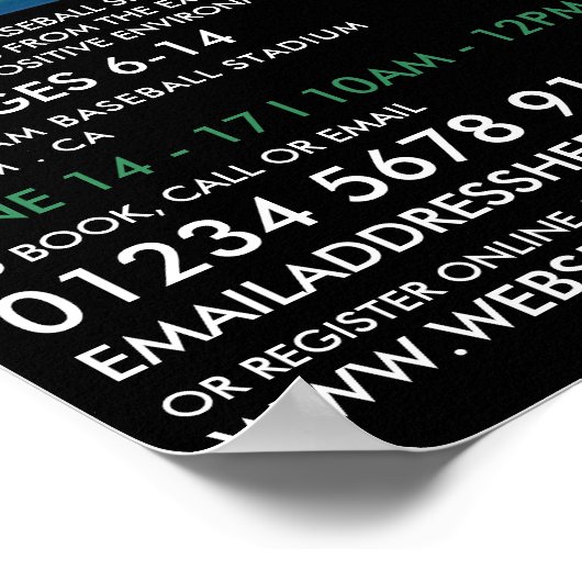 Solarised Baseball Bat Poster (Ecke)