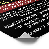 Solarisierte Boxhandschuhe, Boxing-Klassenwerbung Poster (Ecke)