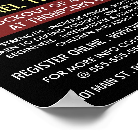 Solarisierte Boxhandschuhe, Boxing-Klassenwerbung Poster (Ecke)