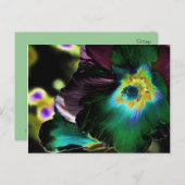 Solarisierte Hibiskus-Fotografie - Postkarte (Vorne/Hinten)