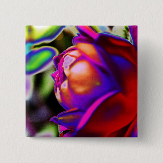Solarisierte Rose von Shirley Taylor Button (Vorderseite)