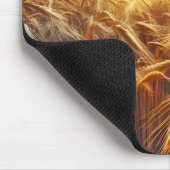 Solarium-Sonnenblume im Weizenfeld Mousepad (Ecke)