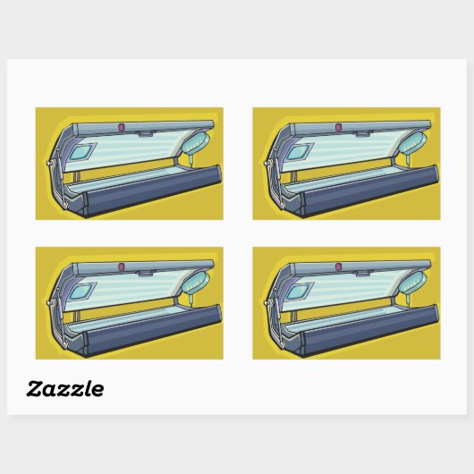 Solarium Sonnendeck Rechteckiger Aufkleber (Blatt)