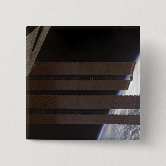 Solarkollektoren der Internationalen Raumstation Button (Vorderseite)