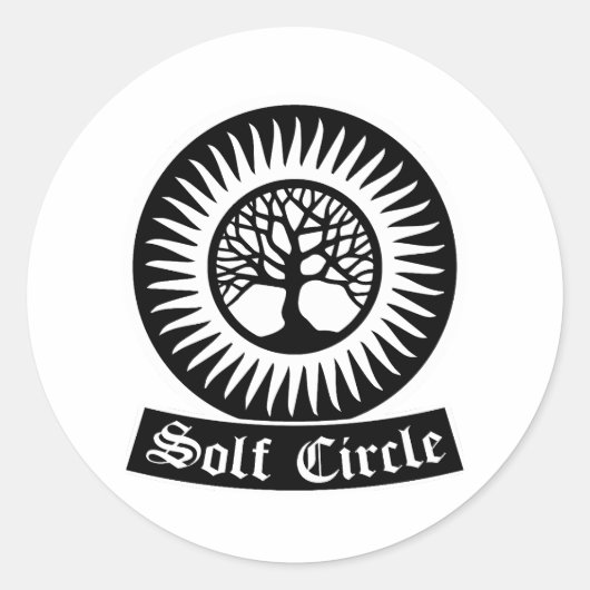 Solarkreis ww2 Logo Runder Aufkleber (Vorderseite)