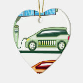 Solarladestations-elektrisches Fahrzeug Keramikornament (Links)