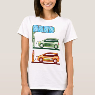 Solarladestations-elektrisches Fahrzeug T-Shirt