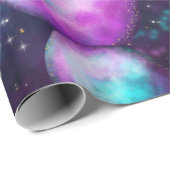 Solarleuchte | Cosmic Blue Lila Pink Planet Geschenkpapier (Rolleneckpunkt)