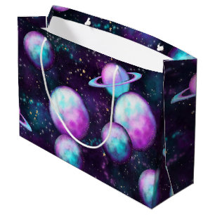 Solarleuchte Cosmic Blue Lila Pink Planet Große Geschenktüte