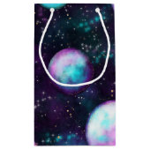 Solarleuchte | Cosmic Blue Lila Pink Planet Kleine Geschenktüte (Rückseite)