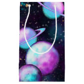 Solarleuchte | Cosmic Blue Lila Pink Planet Kleine Geschenktüte (Vorderseite)