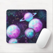 Solarleuchte | Cosmic Blue Lila Pink Planet Mousepad (Mit Mouse)