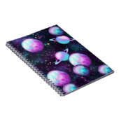 Solarleuchte | Cosmic Blue Lila Pink Planet Notizblock (Rechte Seite)