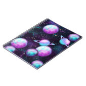 Solarleuchte | Cosmic Blue Lila Pink Planet Notizblock (Linke Seite)