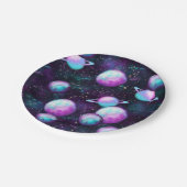 Solarleuchte | Cosmic Blue Lila Pink Planet Pappteller (Schrägansicht)