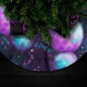 Solarleuchte | Cosmic Blue Lila Pink Planet Polyester Weihnachtsbaumdecke