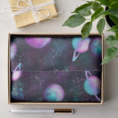 Solarleuchte | Cosmic Blue Lila Pink Planet Seidenpapier (Geschenk)