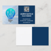 Solarmodule | Light Bulb | QR-Prüfcode Visitenkarte (Vorne/Hinten)