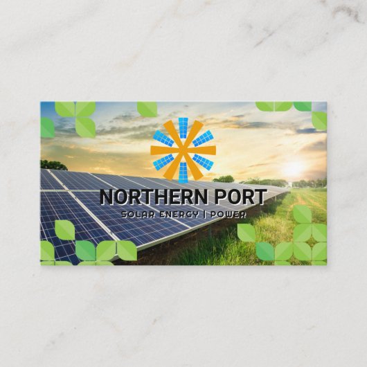 Solarmodule | Logo für Energie Visitenkarte (Vorderseite)