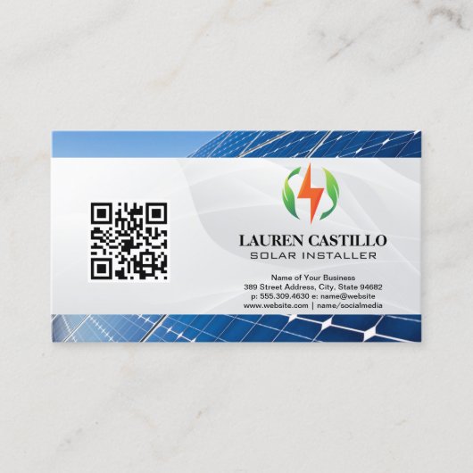 Solarmodule | Logo "Saubere Energie" Visitenkarte (Vorderseite)