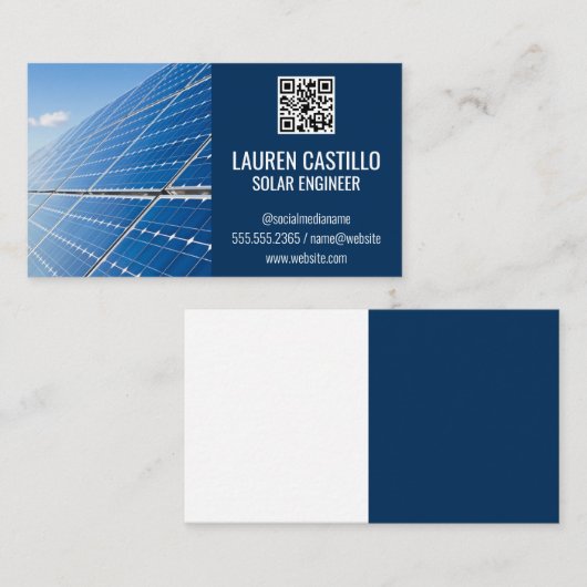 Solarmodule | QR-Prüfcode Visitenkarte (Vorne/Hinten)