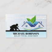 Solarmodule | Roof Worker | Zuhause Logo Visitenkarte (Vorderseite)